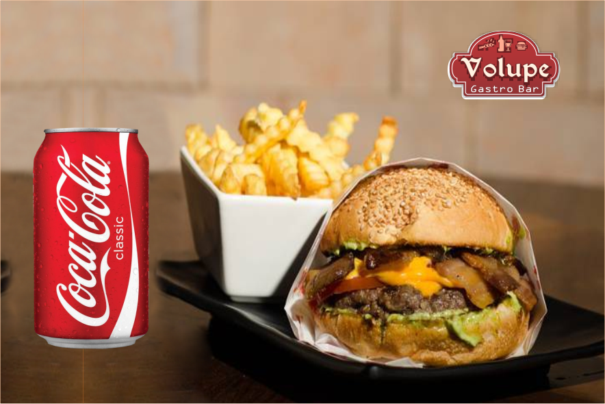 Bacon Maníaco + batata + coca