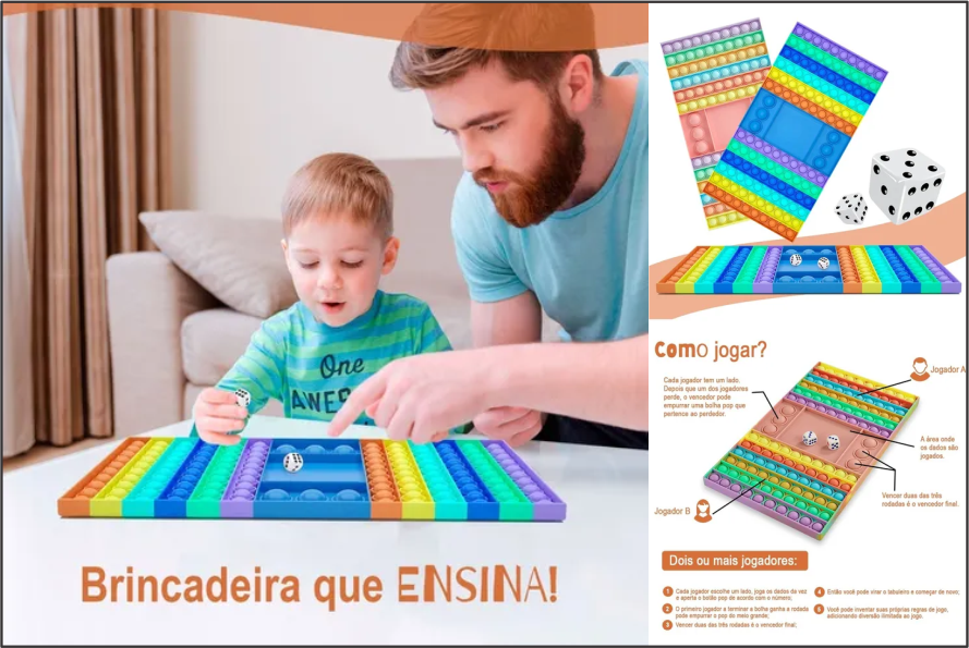 Jogo Pop It Fidget Toys Hand